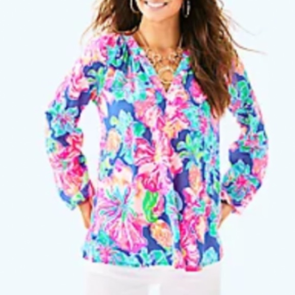 Lilly Pulitzer. MARTINIQUE top. In Jungle Utopia. Size M. NWT